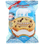 Мороженое Мишка на полюсе сдобное печенье сэндвич, 75 г, Казахстан