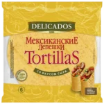 Тортильи Delicados мексиканские лепешки сырные 6шт 400г, Россия