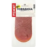 Нарезка в/к Ремит говядина отборная 100г в/у, Россия