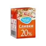 Сливки Чудское Озеро питьевые 20%, 200 мл, Россия