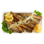 Минтай жареный с луком galmart, вес, Казахстан