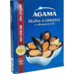 Мидии Agama в створках в/м в с /соку, 450 г,