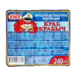 Крабовые палочки Vici Краб Крабыч замороженные, 240 г, Литва