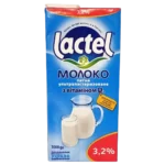 Молоко Lactel с витамином D 3,2%, 1000 мл, Казахстан