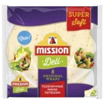 Лепешки Mission super soft original пшеничные 6 шт, 250 г, Россия