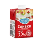 Сливки Чудское озеро 33% без сахара 500г, Россия