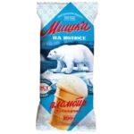 Мороженое Мишка на полюсе вафельный стаканчик пломбир, 100 г, Казахстан